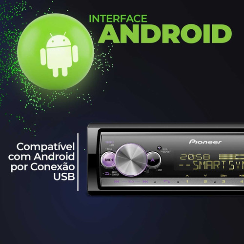Mp3 Player Pioneer Mvh-x7000br Bt 1 Din