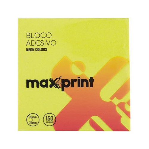 Bloco Adesivo Post-it Neon Maxprint