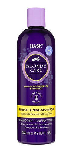 Imagen 1 de 8 de Hask Shampoo Blonde Care 355 Ml