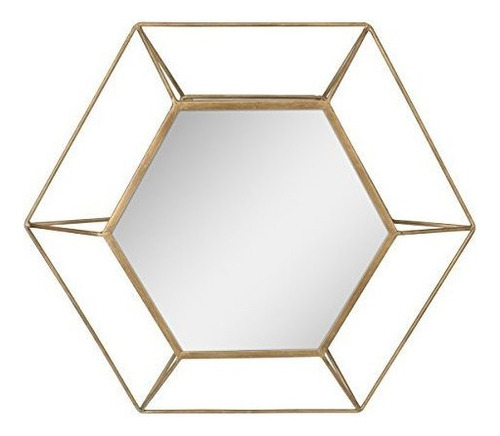 Stonebriar Decorativo Hexagonal De  Oro Antiguo Marco De Met