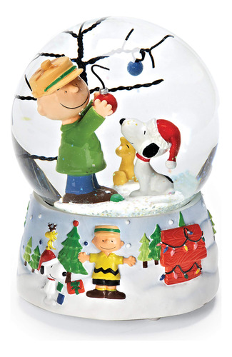 Roman Peanuts Snoopy Y Charlie Brown - Globo Musical De Agua