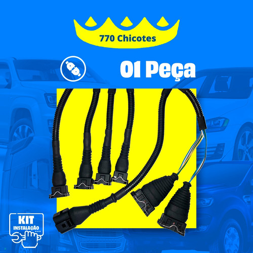 Chicote Bico Injetor Gol 1.8 Mi Ap 97 A 02 Com Capa