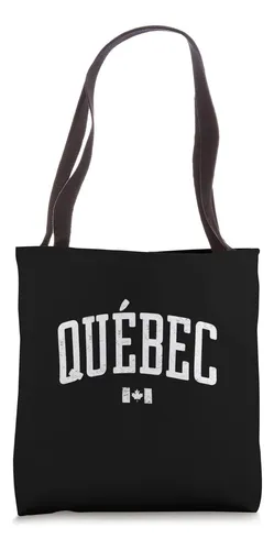 Icono De La Bandera De Québec Canadá Vintage Bolsa De Tela