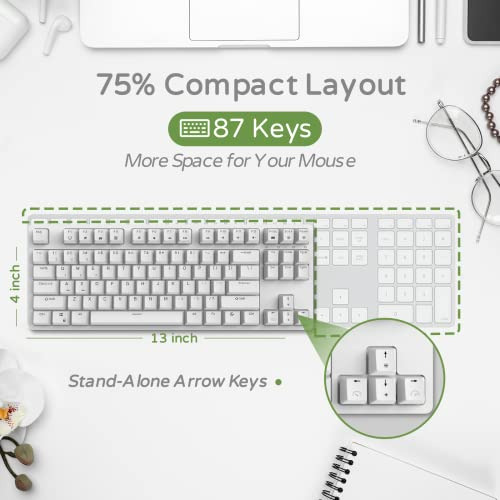 Teclado Mecánico Inalámbrico Rk87, Tkl Del 75%, Inter...