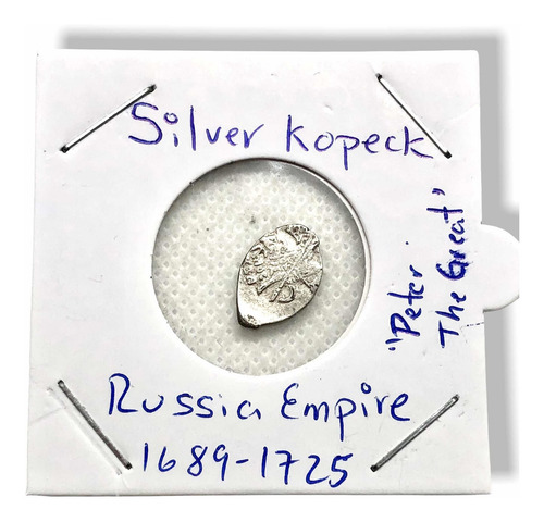 Moneda De Plata Wire Money De Rusia Imperial Año 1789-1725 (Usado)