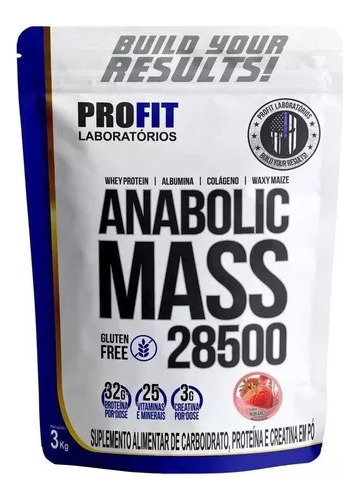  Profit Hipercalórico Anabolic Mass 28500 3kg..