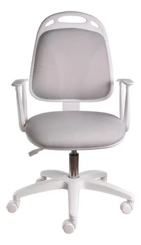 comprar Silla Blanca Diva De Escritorio Office Neumática Tela Gris