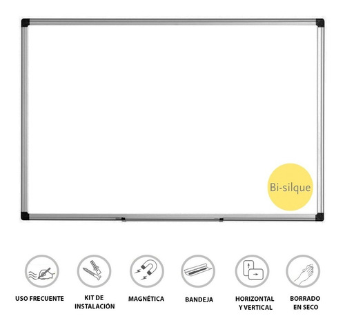 Pizarra Blanca Acrílica Magnética 240x120 Bi-silque