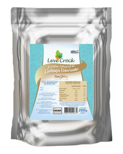 Kit 2 Farinha De Linhaça Dourada S/ Glúten Leve Crock 200g