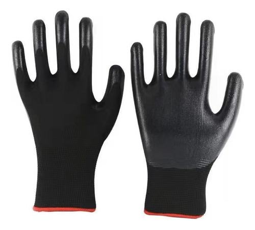 Guantes Nylon Poliuretano X96 Pares Mecánico Seguridad 