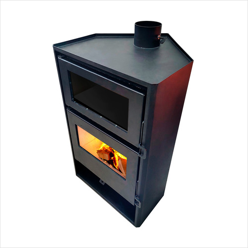 Calefactor A Leña Prity C/ Horno Fe-esquinero 13 Kw 130m2 -