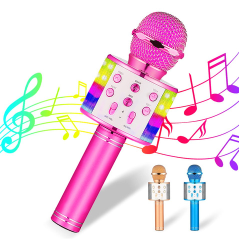 Sjpro Microfono Karaoke Portatil 4 1 Para Niño Mano Fiesta