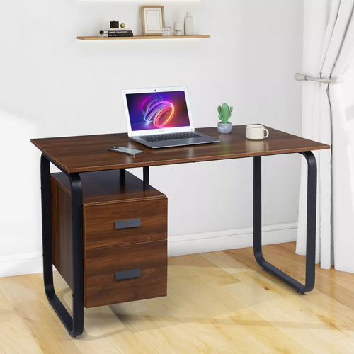 Mesa De Estudio De Oficina Minimalista Guogo Escritorio Con Dos Cajones Estudio Para Oficina En Casa
