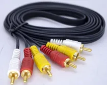 Comprar Fio Cabo 3rca Áudio Vídeo Dourado Reforçado Do 3 Rca Machos Em 3 Rca Machos Wlw 3rca X 3rca Preto Do 3m