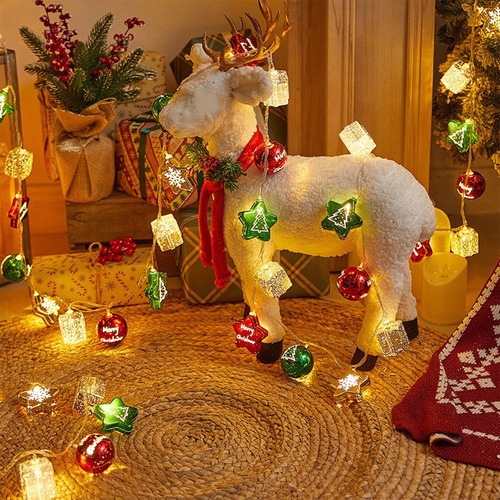 Caja De Regalo Led Para Decoración Navideña, Cadena De Luces