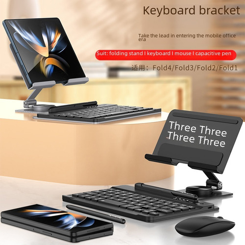 Para Samsung Fold4 Retrátil Tablet Suporte Bluetooth Teclado