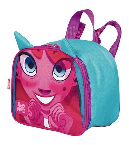 Kit Mochila Infantil Anymalu Rodinhas Tam G Carrinho Escolar