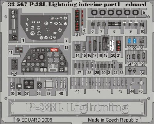 Eduard Fotograbado 1:32  P-38l Interior Trompetista