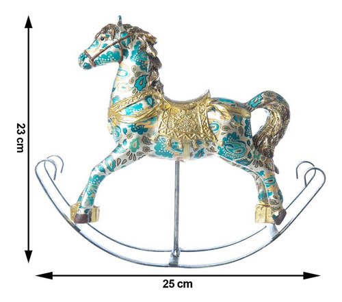 Imagen 3 de 6 de Muñecos Navideños Running Caballo Mecedor Grande