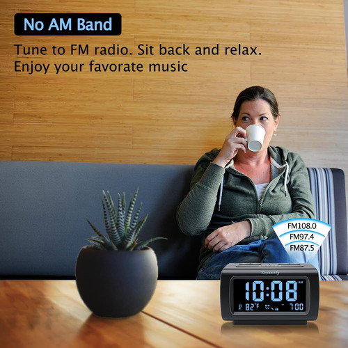 Alarm Clock Radio Dreamsky With Battery Backup & Usb Port
