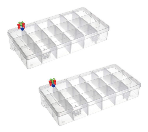 Imagen 1 de 10 de Set X 2 Caja 18 Divisiones Armado Bijouterie Joyas Collares