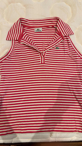 Musculosa Lacoste Rayada Talle 44 Mujer