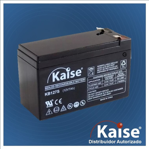 Batería Recargable Sellada Kaise 12v 7ah Kb1270 Ups Alarmas