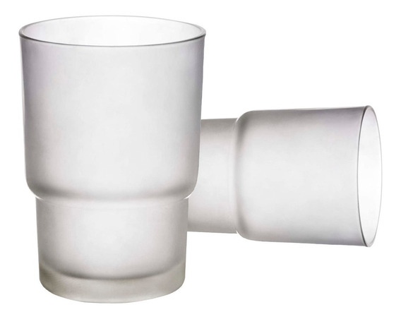  Cristal de repuesto para vaso portacepillos Soporte de cristal satinado Baño Serie Ambiente  