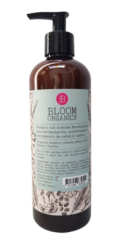 Shampoo Anticaída Y Crecimiento Bloom Organics.