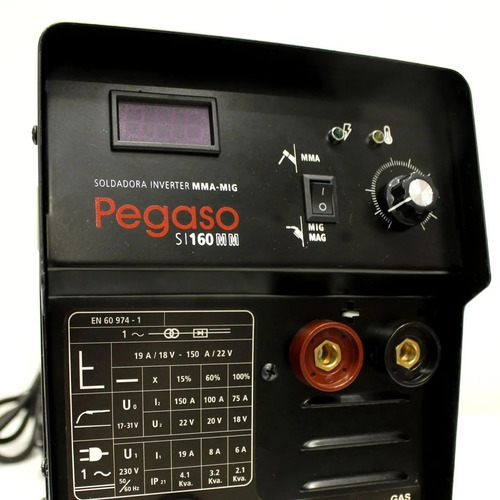 Soldadora Inverter Mig Mma Dual 150 Amp Pegaso Si 160 Mm