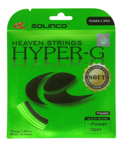 Corda Solinco Hyper G 16l 1.30mm Verde - Set Individual