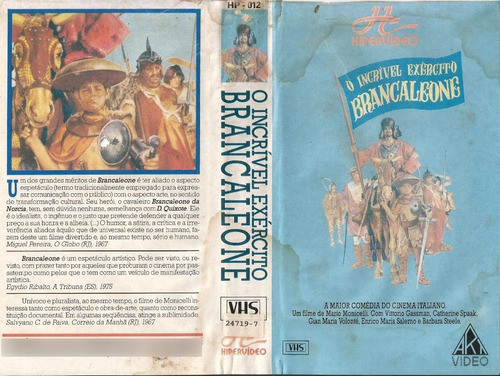 Vhs - O Incrível Exército De Brancaleone - Vittorio Gassman