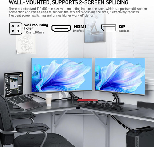 Monitor Crua Cr320c Para Juegos Uhd 4k Vesa Hdmi2.0 127v Color Negro