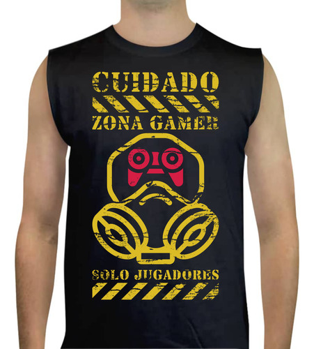 Playera Sin Mangas Cuidado Zona Gamer Solo Jugadores