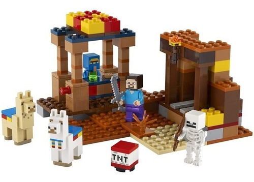 Lego Minecraft The Trading Post 21167 Con Steve De Minecraft