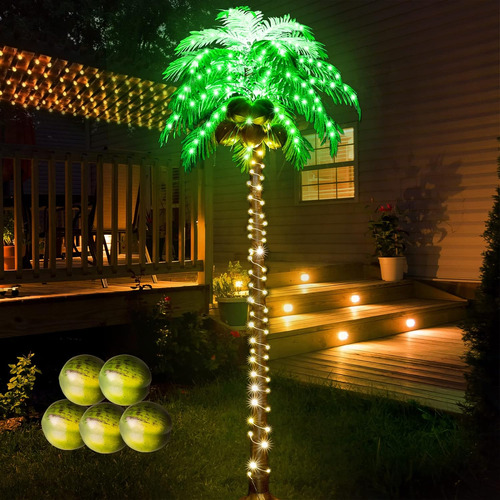 Palmeras Iluminadas, 7 Pies 187 Led Palmera Artificial ...