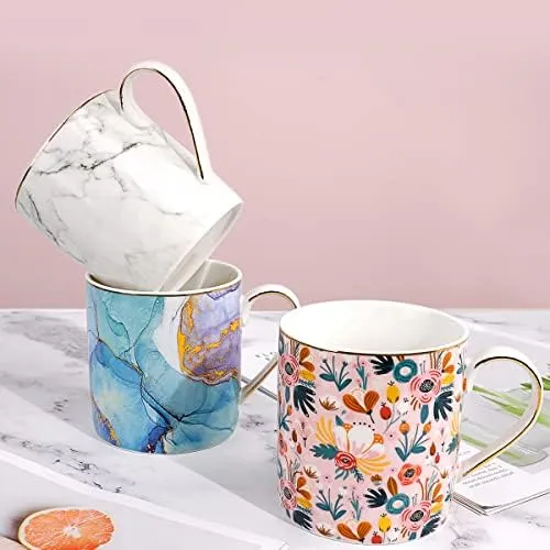 Urqueen Taza De Café De Cerámica Para Mujer, Taza De Agua De