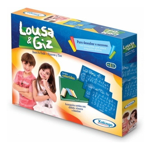 Lousa Infantil Com Giz Colorido Xalingo