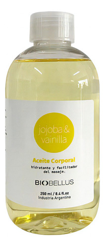  Biobellus Aceite Corporal Jojoba & Vainilla Ideal Masajes Fragancia Delicada Tipo de envase Botella