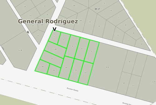 Fracción Comercial E Industrial 32.074 M² Frente A 3 Calles - General Rodriguez