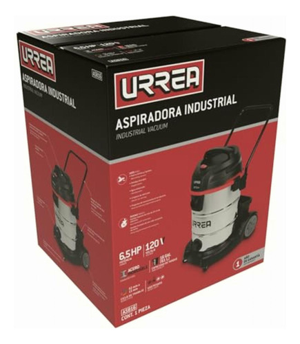 Urrea As816 Aspiradora De Acero Inoxidable 16 Galones, 2 Hp