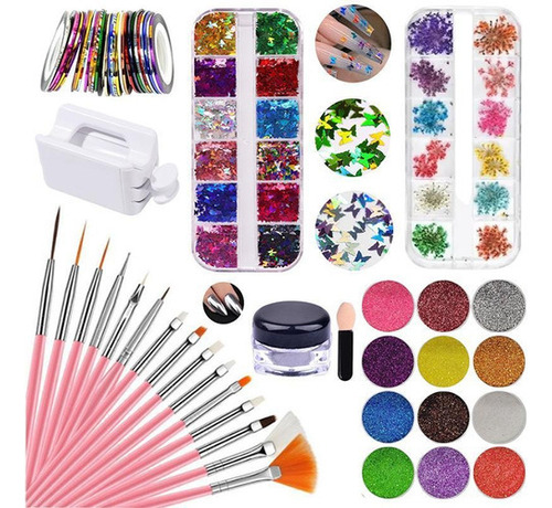 Kit Decoração Manicure Unha Gel Encapsulada Arts Nails Unhas