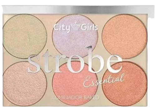 Paleta De Iluminador Strobe Essential 6 Cores - City Girls
