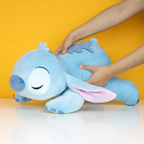 Miniso Peluche Stitch Acostado Felpa Azul 63x59 Cm