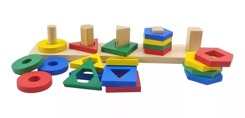 Figuras Geométricas com Encaixe - Brinquedo Educativo