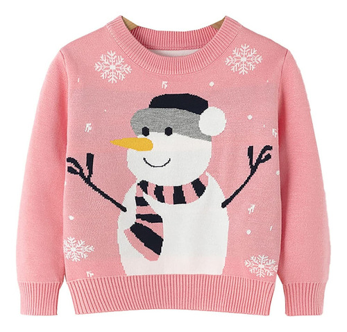 Suéter Manga Larga Unisex Feo De Navidad For Niños Cuello