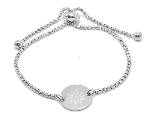 Imagen 1 de 6 de Pulsera De Acero Dije Sol