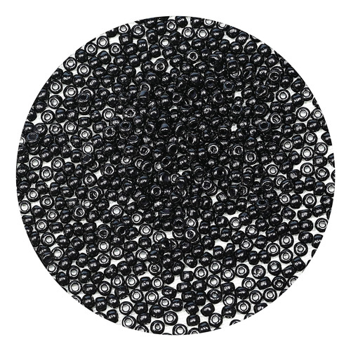 Perlas De Semillas Bala&fillic De Color Negro Opaco De 4 Mm