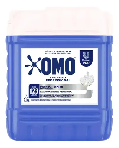 Omo lava roupas líquido profissional Perfect White 7L