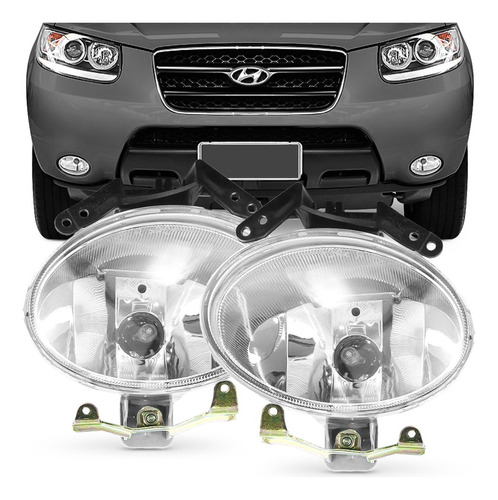 Par Farol Milha Santa Fe 2008 2010 Hyundai Auxiliar Neblina